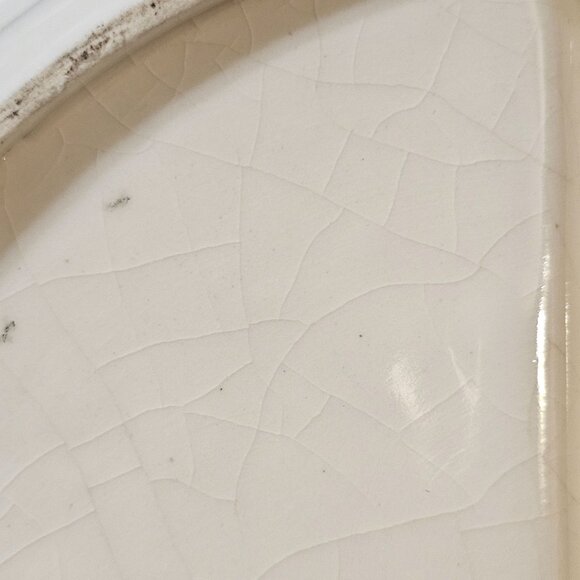 Vintage Ceramic Divided Serving Dish With Floral Design & Wicker Handle - Picture 16 of 16